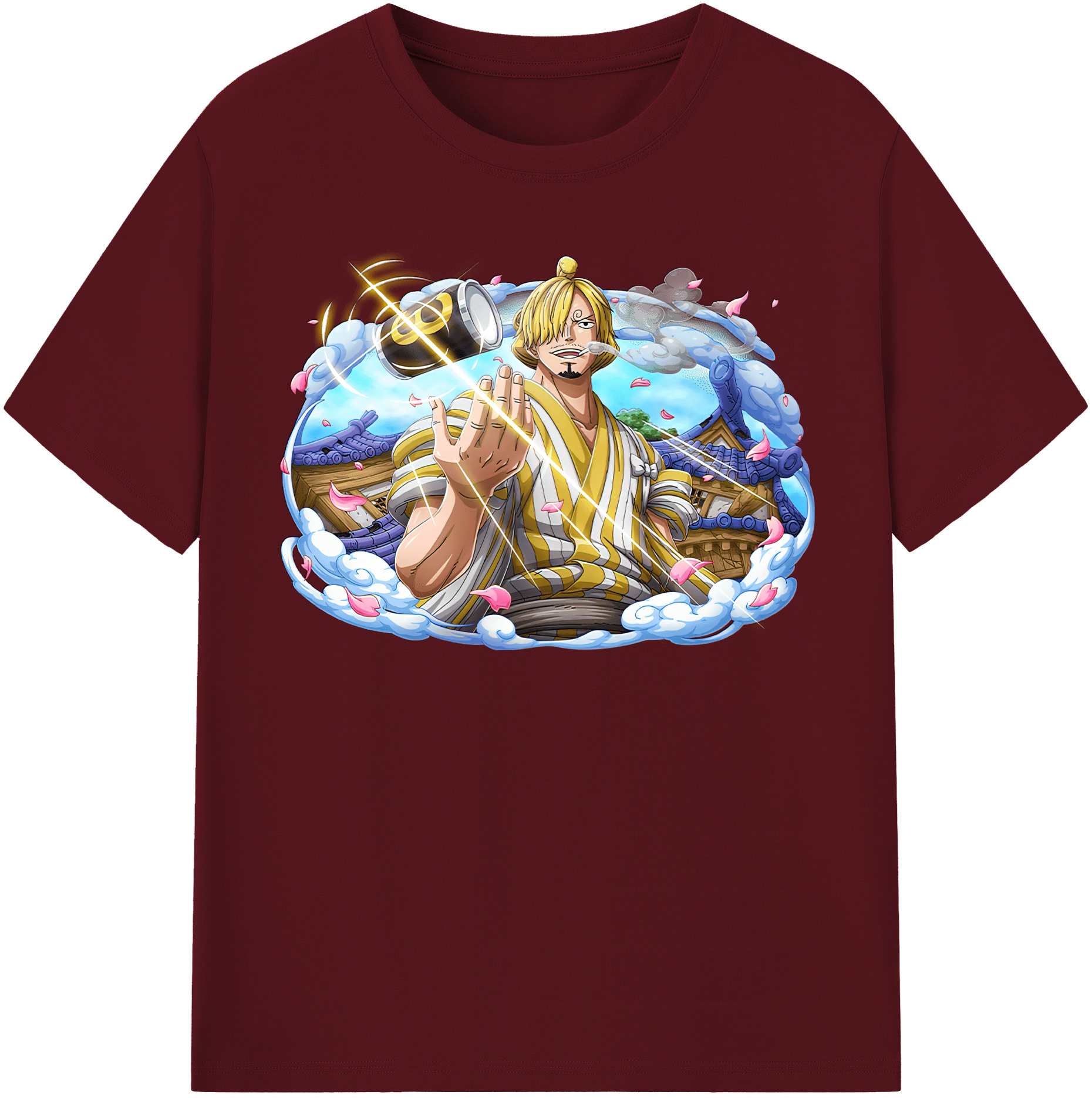 ワンピース サンジ ONE PIECE Sanji 綿100％半袖Tシャツ（フロントプリント）